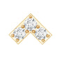 Certified Diamond Chevron V Earring for Tragus Piercing