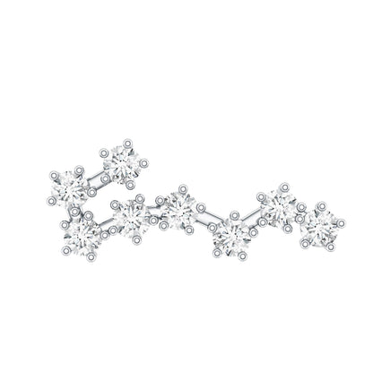 Certified Diamond Scorpio Zodiac Earring for Helix Piercing