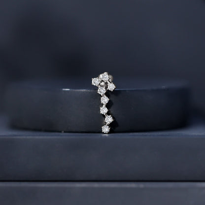 Certified Diamond Scorpio Zodiac Earring for Helix Piercing