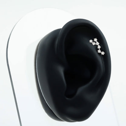 Diamond Virgo Constellation Earring for Cartilage Piercing