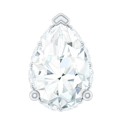 Solitaire Diamond Teardrop Tragus Earring for Women