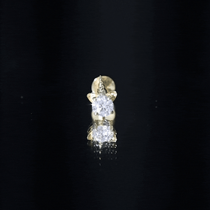 Cute Moissanite Unicorn Helix Earring for Women