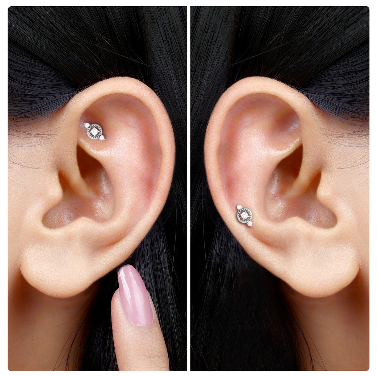Unique Diamond Gothic Conch Earring for Women