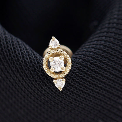 Unique Diamond Gothic Conch Earring for Women