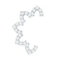 Certified Diamond Curved Floral Earring for Cartilage Piercing