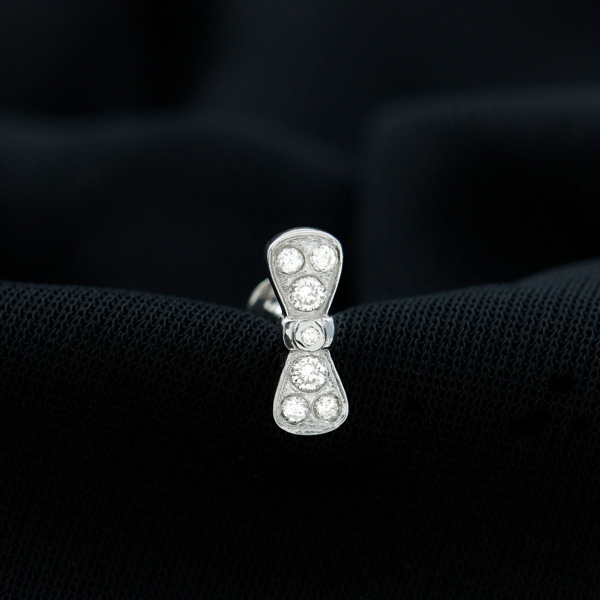 Diamonds Bow Cartilage Piercing Earring