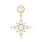 Moissanite Starburst Drop Earring for Cartilage Piercing