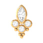 Bezel Set Moissanite Designer Earring for Conch Piercing