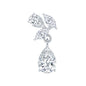 Natural Diamond Teardrop Cartilage Earring With Certificate