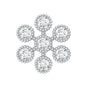Moissanite Flower Cartilage Earring in Beaded Bezel Setting