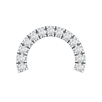 Moissanite Half Circle Earring for Helix Piercing
