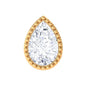 Solitaire Diamond Teardrop Stud Earring for Helix Piercing