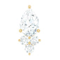 Pear and Round Diamond Earring for Helix Piercing