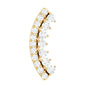 Certified Moissanite Curved Earring for Cartilage Piercing