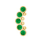 Natural Emerald Curved Climber Earring for Helix Piercing