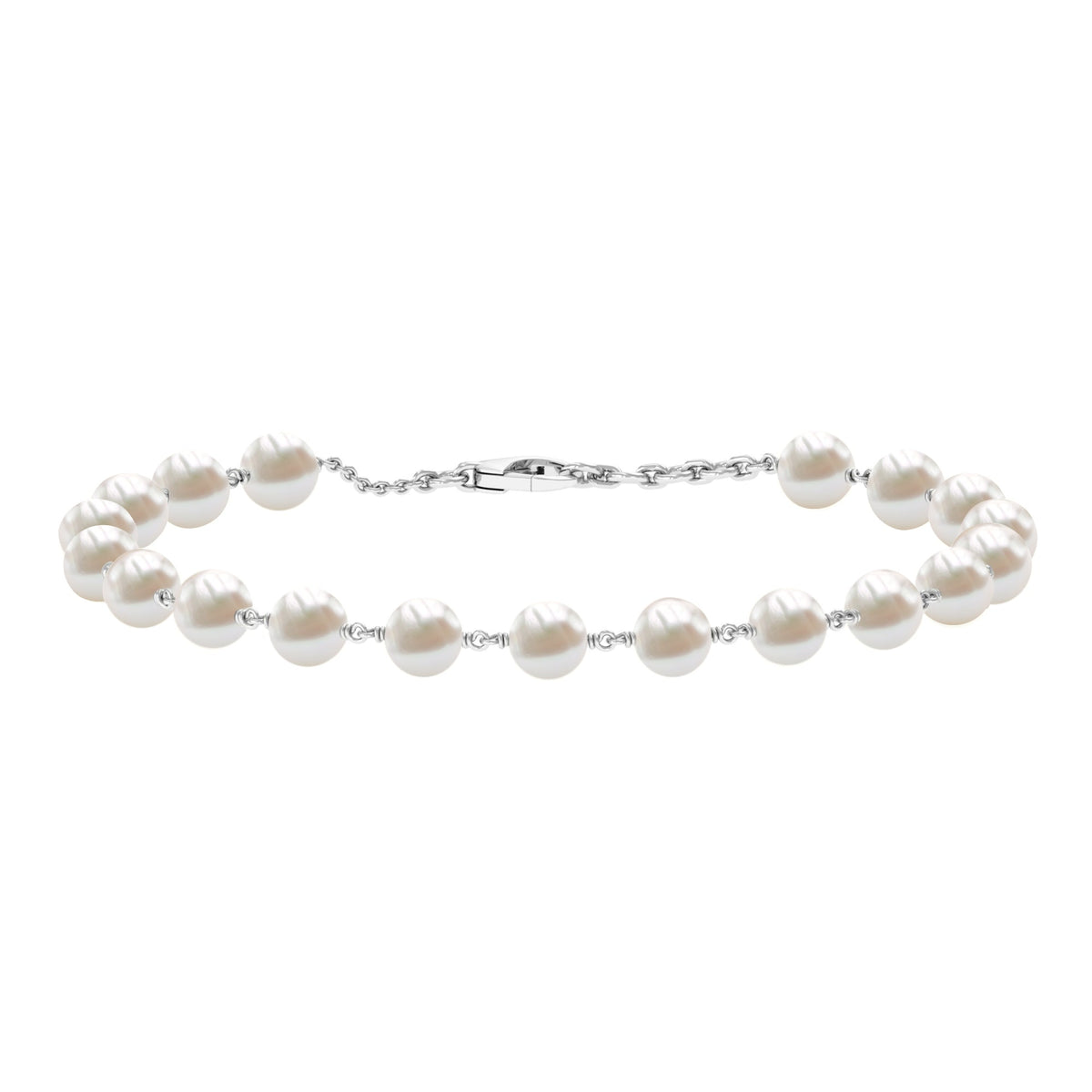 Cultured Freshwater Pearl Chain Bracelet for Women