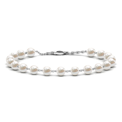 Cultured Freshwater Pearl Chain Bracelet for Women