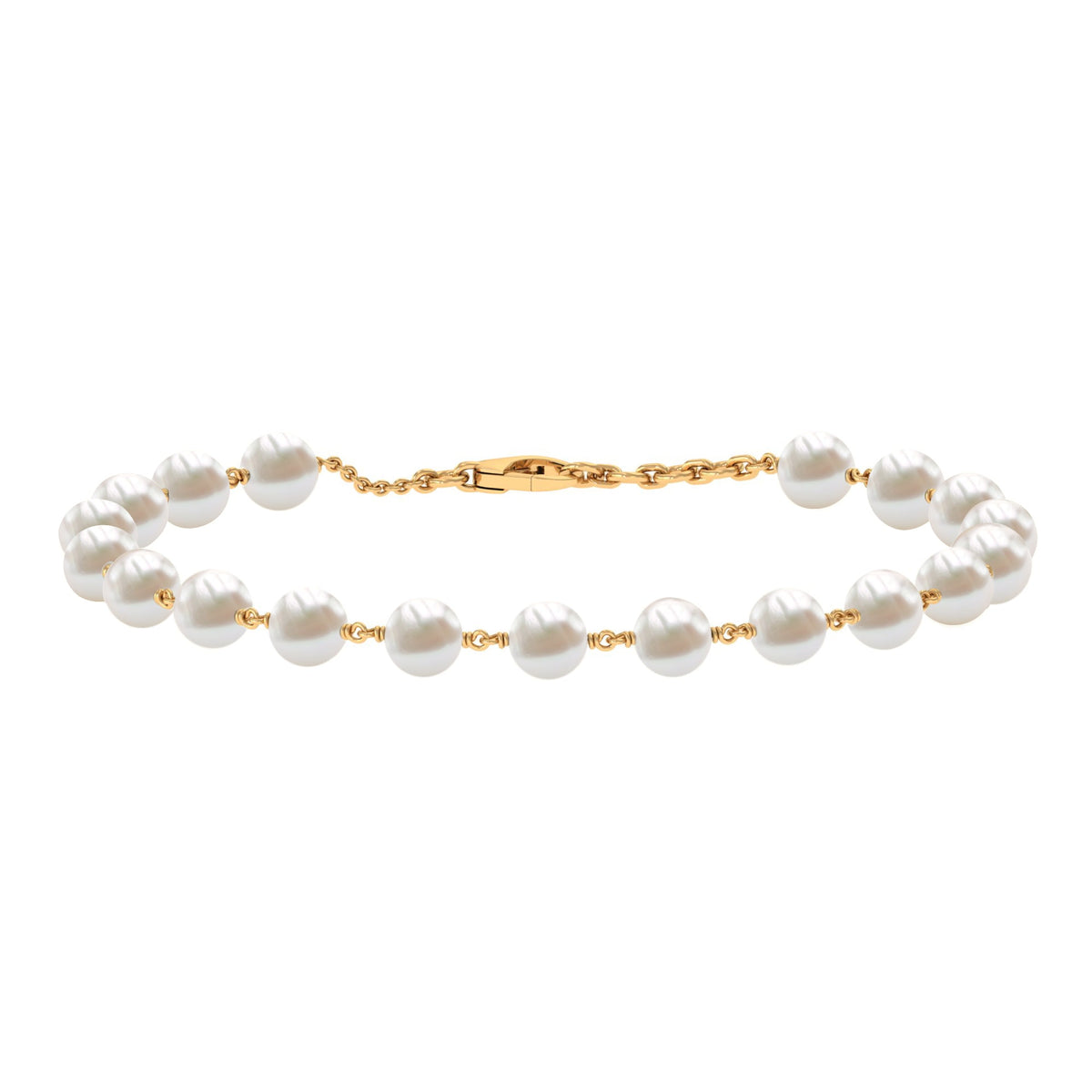 Cultured Freshwater Pearl Chain Bracelet for Women
