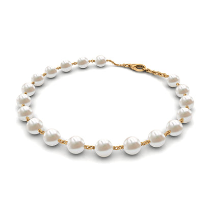 Cultured Freshwater Pearl Chain Bracelet for Women