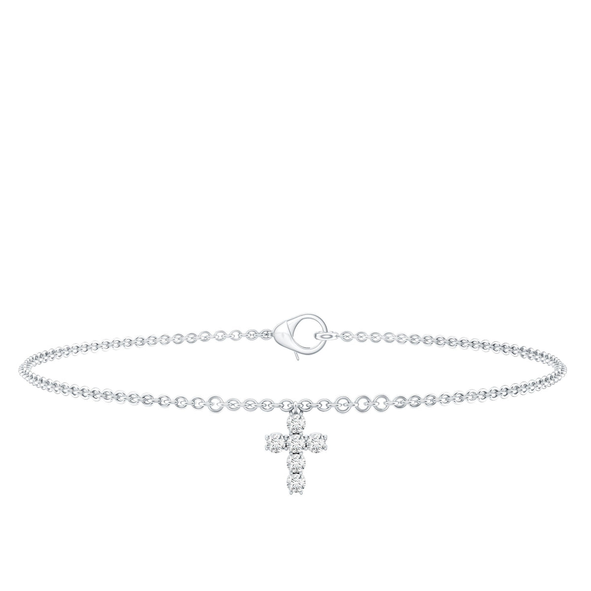 Certified Lab Grown Diamond Cross Bracelet