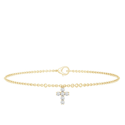 Certified Lab Grown Diamond Cross Bracelet