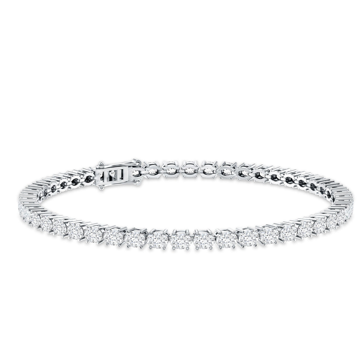 East West Oval Lab Grown Diamond Tennis Bracelet