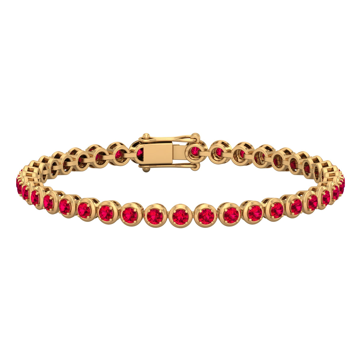 Certified Lab Grown Ruby Tennis Bracelet for Women