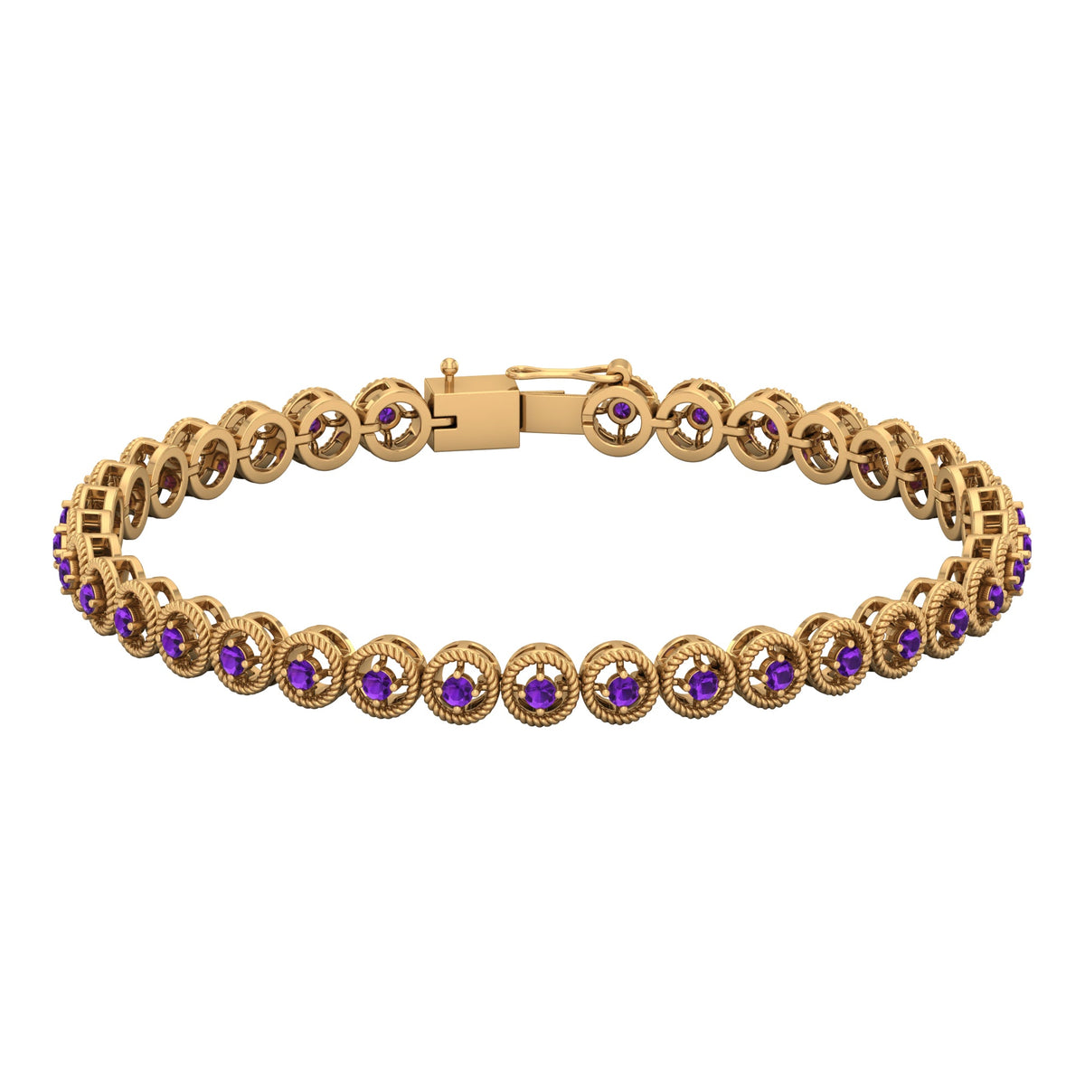 Natural Amethyst Tennis Bracelet for Women