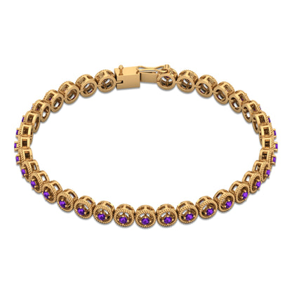 Natural Amethyst Tennis Bracelet for Women
