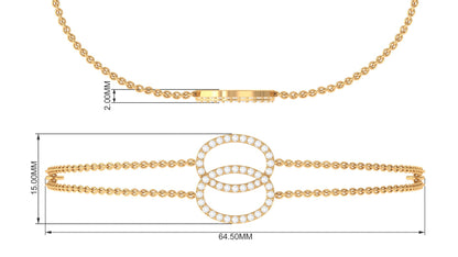 Real Diamond Eternity Chain Bracelet for Women