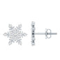 Moissanite Snowflake Stud Earrings for Her