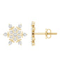 Moissanite Snowflake Stud Earrings for Her