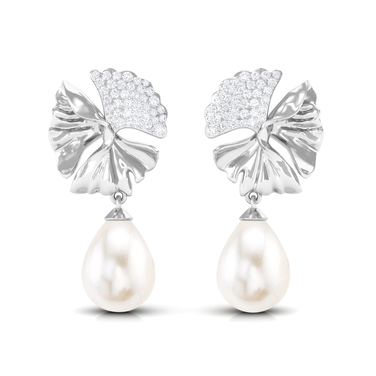 Nature Inspired 12 Carat Freshwater Pearl Drop Earrings