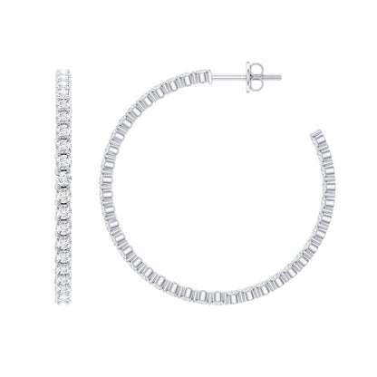 Certified Moissanite Big Hoop Earrings for Women
