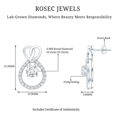 Certified Lab Grown Diamond Infinity Stud Earrings