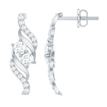 Minimalist Stud Earrings with Lab Grown Diamond