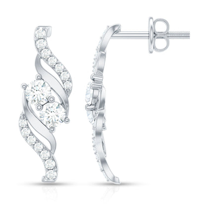 Minimalist Stud Earrings with Lab Grown Diamond