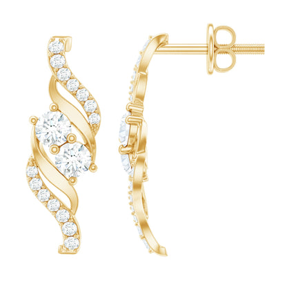 Minimalist Stud Earrings with Lab Grown Diamond