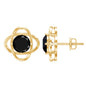 Certified Lab Grown Black Diamond Stud Earrings With Screw Back