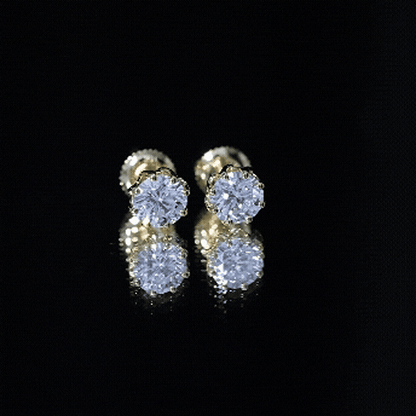 1.9 Carat Certified Lab Grown Diamond Solitaire Stud Earrings