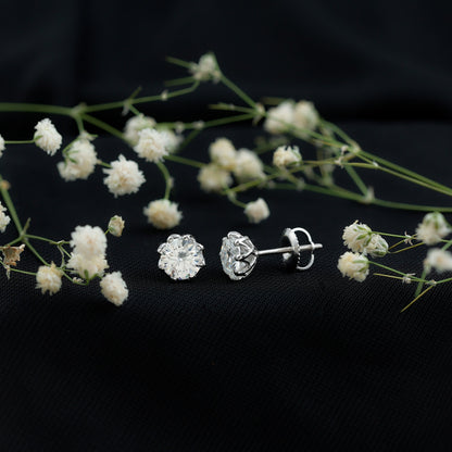 1.9 Carat Certified Lab Grown Diamond Solitaire Stud Earrings
