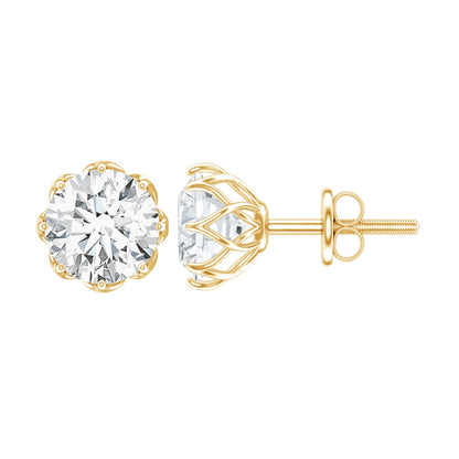 1.9 Carat Certified Lab Grown Diamond Solitaire Stud Earrings