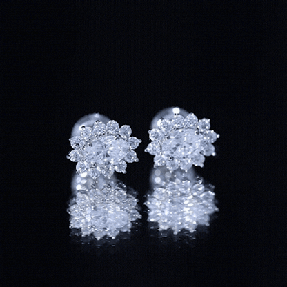 Certified Oval Shaped Lab Grown Diamond Halo Stud Earrings