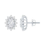 Certified Oval Shaped Lab Grown Diamond Halo Stud Earrings