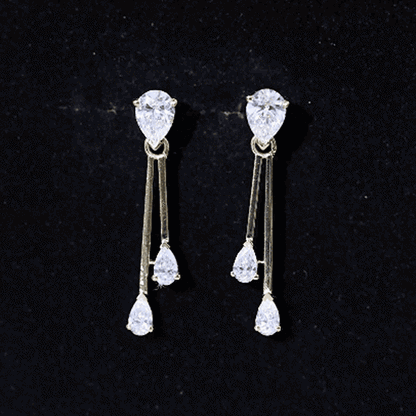 Certified Lab Grown Diamond Teardrop Dangle Earrings