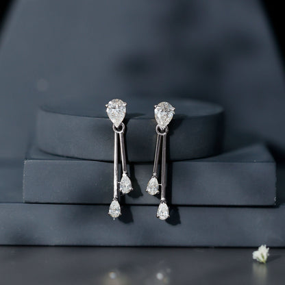Certified Lab Grown Diamond Teardrop Dangle Earrings