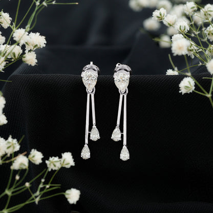 Certified Lab Grown Diamond Teardrop Dangle Earrings