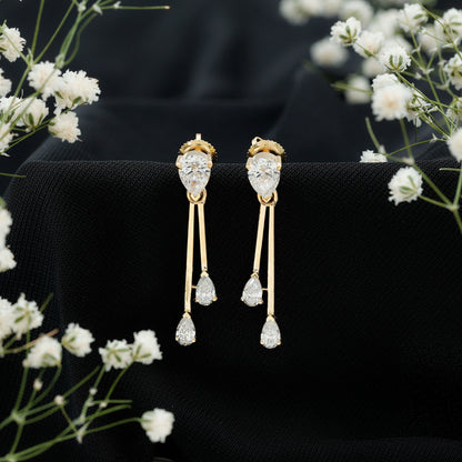 Certified Lab Grown Diamond Teardrop Dangle Earrings