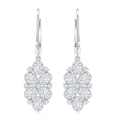 Certified Lab Grown Diamond Designer Drop Earrings