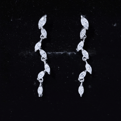Marquise Lab Grown Diamond Bridal Dangle Earrings